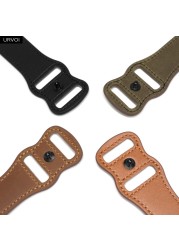 URVOI Leather Strap for Apple Watch Series 7 6 SE 5 4 3 2 Sports Hand-made Wrist Strap Double Holes Pin for iWatch 40 41 44 45mm