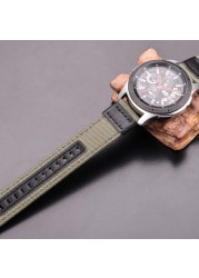 Nylon Watch Straps for Samsung Gear S3 S2 Black and Green Coffee Watch Strap Classic Stainless Steel Band Black Silver Buckle