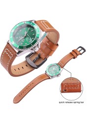 Cowhide Watches 18 20 22 24mm Women Men Quick Release For Samsung Gear S3 Genuine Leather Vintage Band Watch Strap