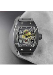 2021 Brand RM Casual Men's Watch Sports Wristwatch Man Carbon Cellulosic Watches Fashion Silicone Woman Quartz Hollow Out Watches