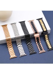 Metal Strap for Apple Watch Band 44mm 42mm 40mm 38mm 41mm 45mm Stainless Steel Bracelet for iWatch Series 7 6 SE 5 3 Accessories
