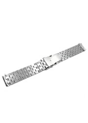 CARLYWET - Curved Loop Watch Band, 22mm, High Quality, Replacement Part, Double Push Buckle for Seiko SKX007
