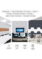 Acoustic insulation 12pcs soundproofing wall panels home studio noise deco door/bedroom sound absorption accessories