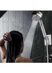 New Turbo Fan Shower Head Water Saving High Quality 360 Degree Pre-Flow With Extended Rainfall Shower Head Fan With Stand