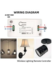 Diese 433Mhz wireless wall switch rf 86 wall panel transmitter safety switch and ac 110v 220v relay interrupt for light