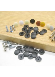 100pcs/bag Plastic Nuts Bolts Covers Outer Protective Caps Practical Self-tapping Screws Cover Decorative Furniture Hardware