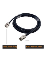 RG223 Coaxial BNC Male to BNC Male Plug RF Cable 50 Ohm Crimp Connector Dual BNC Plug Male Pin Wire Cord 0.5m 1m 2m 5m 10m 20m