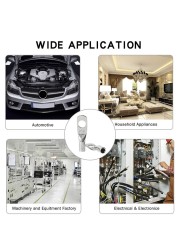 SC Chrome Plated Copper Terminal Kit Car Battery Terminal Ring Insulation Wire Connector Crimped/Welded Cable 60pcs