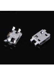 10pcs Micro USB 5pin B Type 0.8mm Female Connector Mobile Phone Mini USB Jack Connector 5pin Charging Socket Four Feet Plug