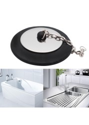 Rubber Basin Stopper with Basin Strainer Chain and Stopper Kitchen Barthroom Sink Drain Plug 1 Pack My26 21 Dropshipping