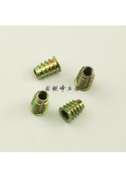 20pcs M4 M5 M6 M8 M10 Zinc Alloy Thread for Wood Insert Nut Flange Hex Drive Head Furniture Nuts