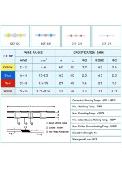 50/300pcs Insulator Welding Wire Connectors - Heat Shrink Welding Butt Connectors - Welding Connecting Kit - Marine Auto Insulated