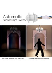 Home Light Sensor Time Delay Adjustable 110V-220V Photosensitive LED PIR Infrared Motion Sensor Switch Mode Detector Light Switch