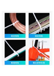 100-3000pcs White Black Self-Locking Nylon Tie Plastic Strapping Tie Wire For Fastening Wire Strap Tie Strapping