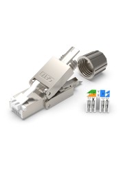 ZoeRax RJ45 8P8C STP Shielded Field Connector - RJ45 Termination Plug for Cat.6/6A/7 23AWG Solid Cable Installation