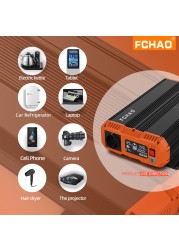 FCHAO 2400W Inverter Solar Panel Pure Sine Wave 12V 24V to 220V Car Power Inverter Solar Power Supply LCD Display for Truck RV