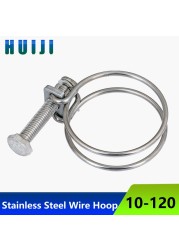 304 Stainless Steel Wire Hoop, Double Wire Hose Hoop, Strong Wire Hoop, Rubber Hose Clamp, Hose Hoop, Hose Hoop