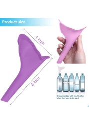 Female Urinal Pee Portable Travel Camping Urinal for Women Soft Silicone Disposable Paper Urination Device Stand Up & Pe