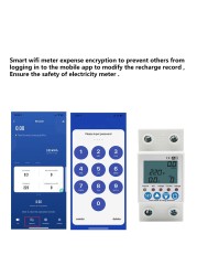 2P 63A Tuya APP WiFi Smart Circuit Earth Leakage Over Under Voltage Protection Device Relay Device Switching Contactor Power KWh Meter