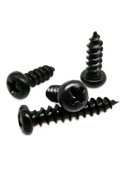 Round Head Wood Screws Set 700 or 2010pcs M1 M1.2 M1.4 M1.7 M2 M3 M4 Black Steel Small Cross