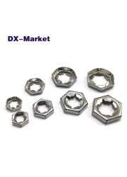 m6 m8 m10 m12 lock nut set, 304/316 stainless steel nut DIN7967, B027