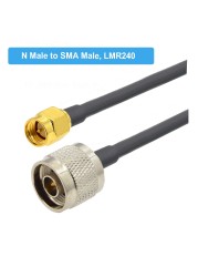 LMR240 Pigtail N Female to SMA Male Plug RF Adapter 50ohm 50-4 RF Coaxial Cable Jumper 4G 5G LTE Extension Cord 50cm~50m