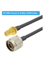 1pc RG58 N Type Male/Female to SMA Male Plug RF Coaxial Adapter Pigtail Cable RG-58 Extension Jumper Cord 15cm 50cm 1M 2M 5M