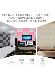 Sound Insulation Acoustic Panel 6pcs Isolator Music Studio Soundproofing Wall Stickers Home/Room Recording Noise Absorbing