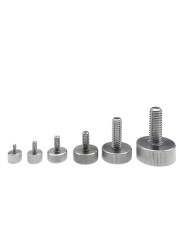 304 stainless steel flat head knob thumb screw GB835 knurled large head round adjust bolt advertising screw M3 M4 M5 M6