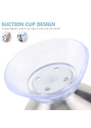 2 sets of creative magnetic soap holders bathroom wall hanging soap holders suction cup rack magnetic soap holder silver