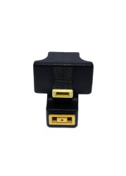 1pc 180 Degree Angled Rectangle Port Male to Female Extension Charger Adapter For Lenovo ThinkPad