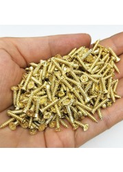 200pcs 2x5mm 2x6mm 2x8mm 2x10mm steel phillips pan round head self tapping screw wood screw