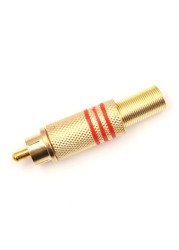 10pcs DIY Parts Gold Red Black Metal Spring RCA Male Connector Jack Plug AV Plugs for Computer Audio Video Soldering