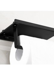 Toilet Paper Holder with Shelf for Bathroom Shelf Wall Mounted Towel Toilet Roll Holder Tissue Holder Box Bathroom Accessories