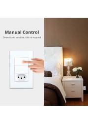 Zemismart Tuya ZigBee 10A Brazil Socket with Light Switch Alexa Google Home Siri Control 110V 240V Wall Outlet Via ZMHK-01 Hub