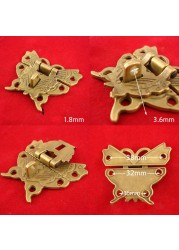 Beautiful Design Antique Bronze Hasp Latch Jewelry Wooden Box Cabinet Lock Buckle Locks Handle Hardware 50*43mm