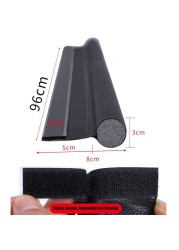 Heavy Duty Single Sided PU Leather Door Sweep for Door Bottom Seal Dust Noise Insulation Weather Stripping Draft Guard