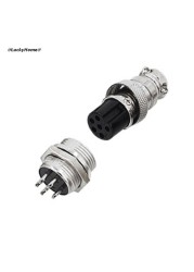 1 set GX16-2 2/3/4/5/6/7/8/9 pin metal male female thread plate connector 16mm