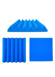 12/24pcs 2" X 12" X 12" Studio Acoustic Foam Wedges Tiles Soundproofing Panel Sound Insulation Absorbing Treatment Sponge