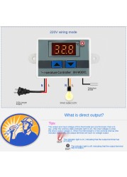 DC12V 24 فولت AC110V-220V LED ترموستات رقمي متحكم في درجة الحرارة NTC الاستشعار التحكم في درجة الحرارة التبديل التتابع