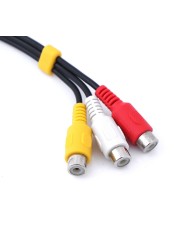 1pc 3.5mm Aux Stereo Male to 3 RCA Female Audio Video AV Adapter Connectors