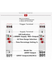 شحن مجاني GEYA GRT8-B قبالة تأخير الوقت تتابع الإلكترونية 16A AC230V أو AC/DC12-240V مع CE CB شهادة