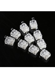 100pcs Crystal Head RJ11 6P 4C Modular Socket Gold Plated Brand New Network Connectors For Mobile Phone Network Cables