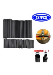 127pcs/set Polyvin Heat Shrinkable Wire Tube Cable Sleeves Insulation Wire Connectors Assorted Set Heat Shrink Tubing Tool