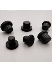 Black White Silicone Rubber Hole Plugs 2.7mm-14mm T Taipei Round Solid Hole Caps High Temperature Seal Stopper Dust Plug