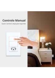 Zemismart Tuya ZigBee Brazil Socket Smart Light Switch Support Alexa Google Home Voice Control Brazilian Wall Button Switch