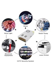 Switching Power Supply DC 12V 24V 36V 48V 60V Transformer 600W 10A 12.5A 13.8A 25A 50A SMPS Source Transformer for Led Strip CCTV