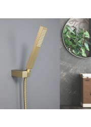 Brushed Gold Handheld Shower Head Bathroom Gold Finish Brass Or Stainless Steel Shower Bath Spray Handheld Shower Heads