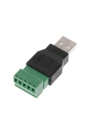 1pc USB 2.0 Type A Male/Female to 5 Pin Screw Connector USB Jack with Shield USB2.0 to Screw Terminal Plug