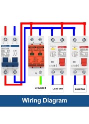 Household Surge Protection Device MCB AC 275V SPD 2P 20KA~40KA Surge Protection Device Lightning Protection Earth Protection